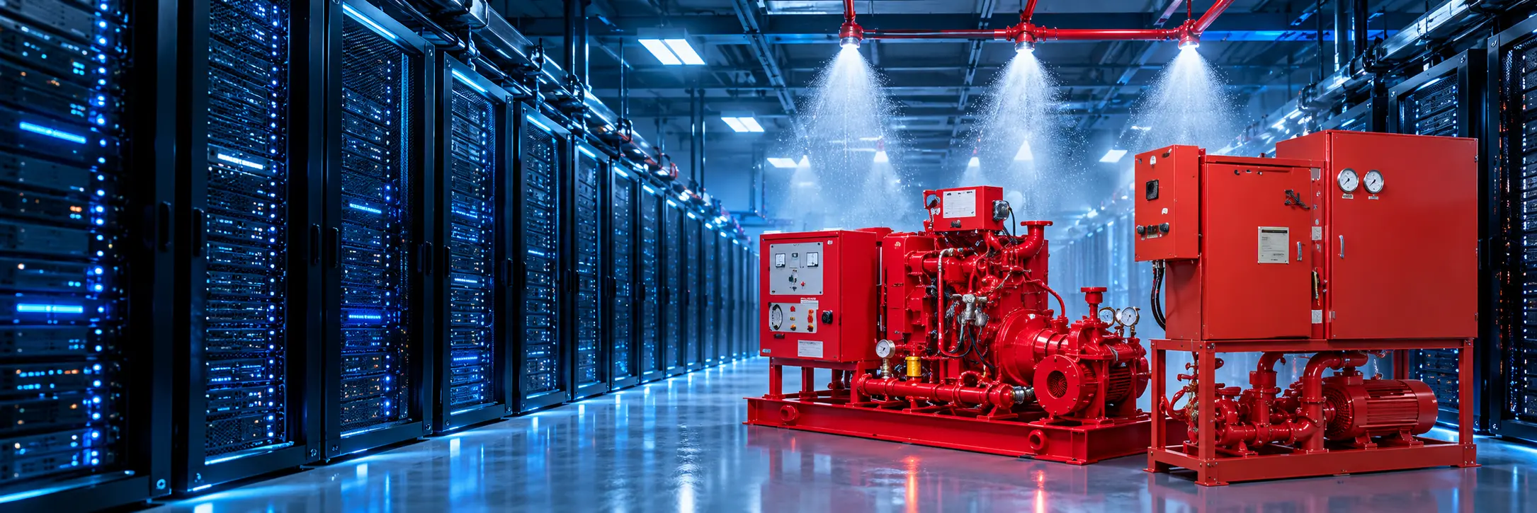Water Mist Fire Protection System for Data Center