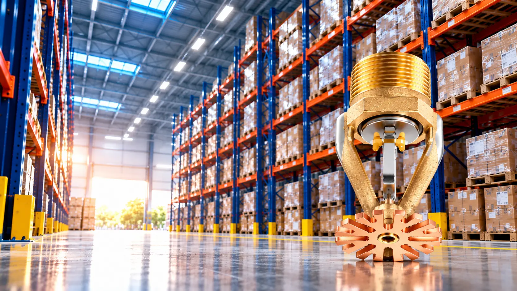 Warehouse fire protection with TYCO ESFR-34 sprinkler