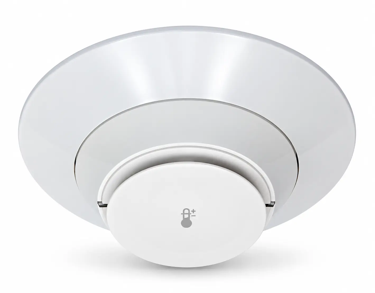 White ceiling heat detector